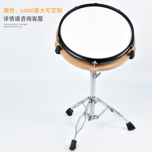 12寸木质仿真鼓哑鼓套装练习哑鼓哑鼓垫静音垫哑鼓板打击板