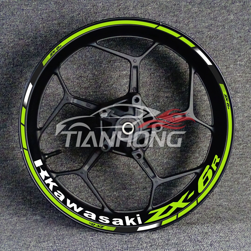 机车机车大水牛改装轮圈轮毂贴花ZX-14R ZX-6R ZX-10R反光贴片纸