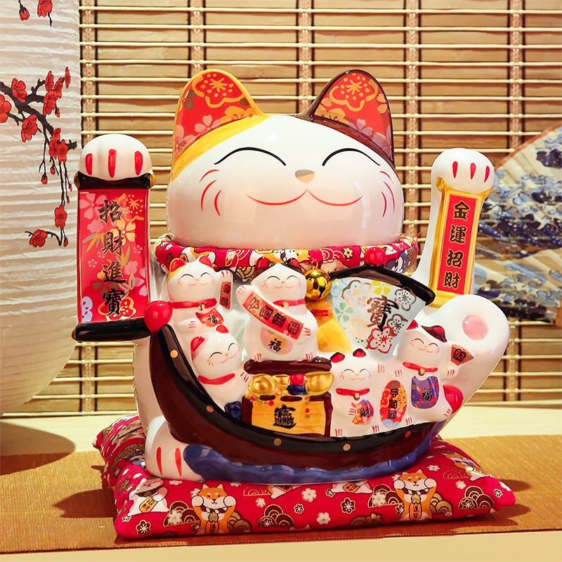 三十而已同款摇手招财猫摆件开业礼品家居客厅店铺收银台自动招手