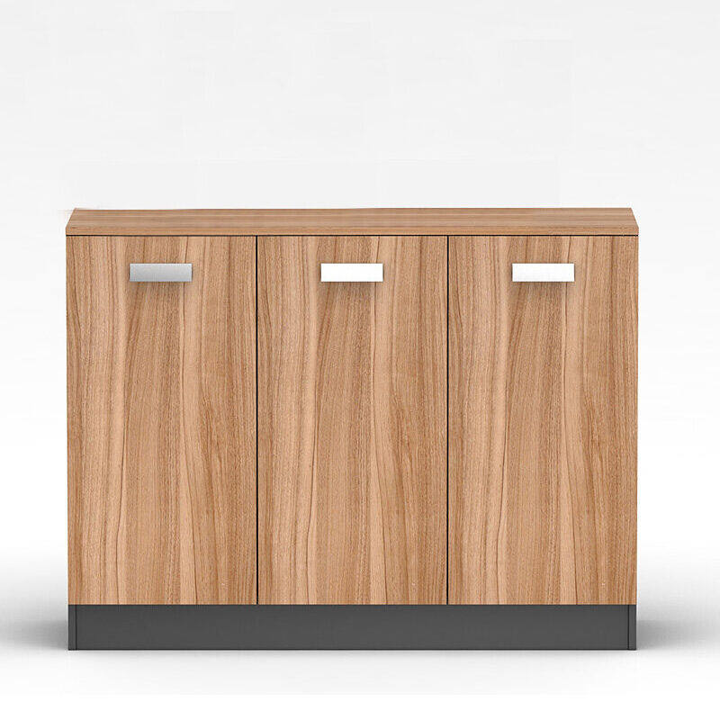 见贤办公文件柜矮柜档案资料员工收纳柜落地柜雅典胡桃800W*400D*