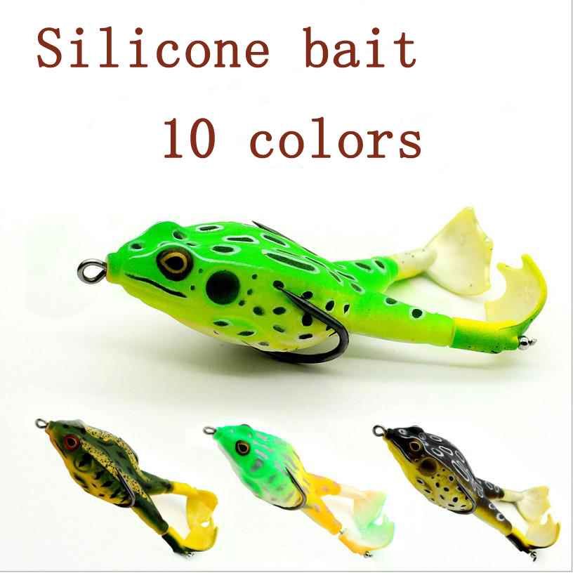极速Ray Frog Fishing Lures, Double Propellers Silicone Bait