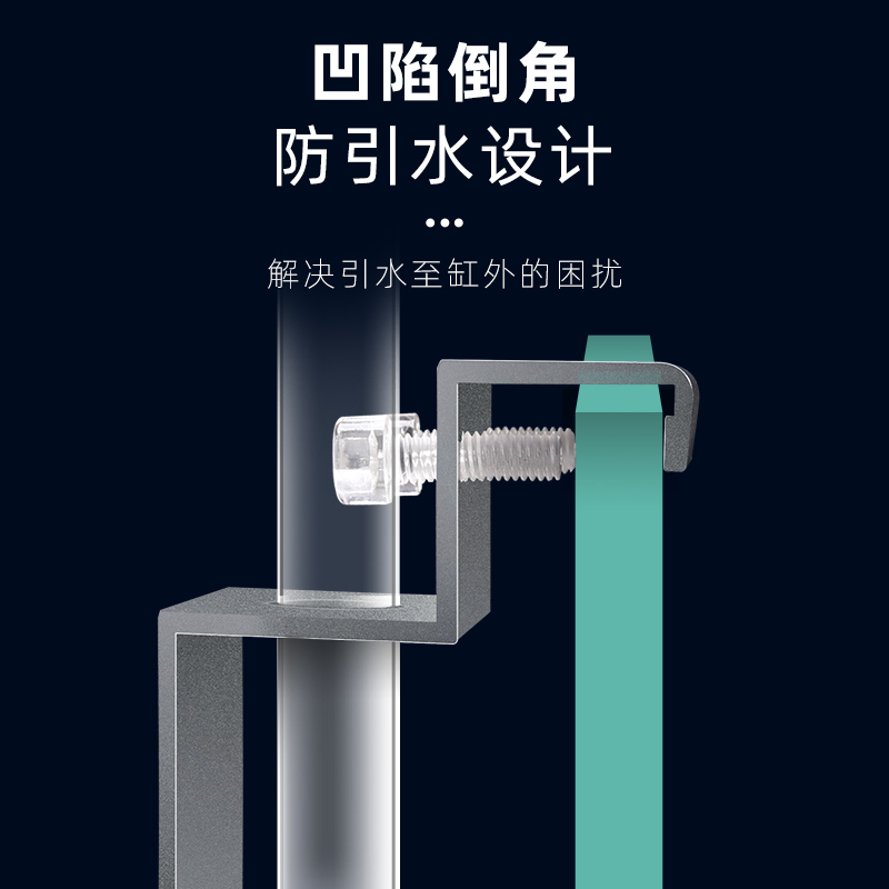 鱼缸过滤桶进出水管固定夹不锈钢固定架水族箱U型管配件