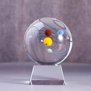 新颖水晶球太阳系模型银河系logo创意礼品生日礼物送男女友同学