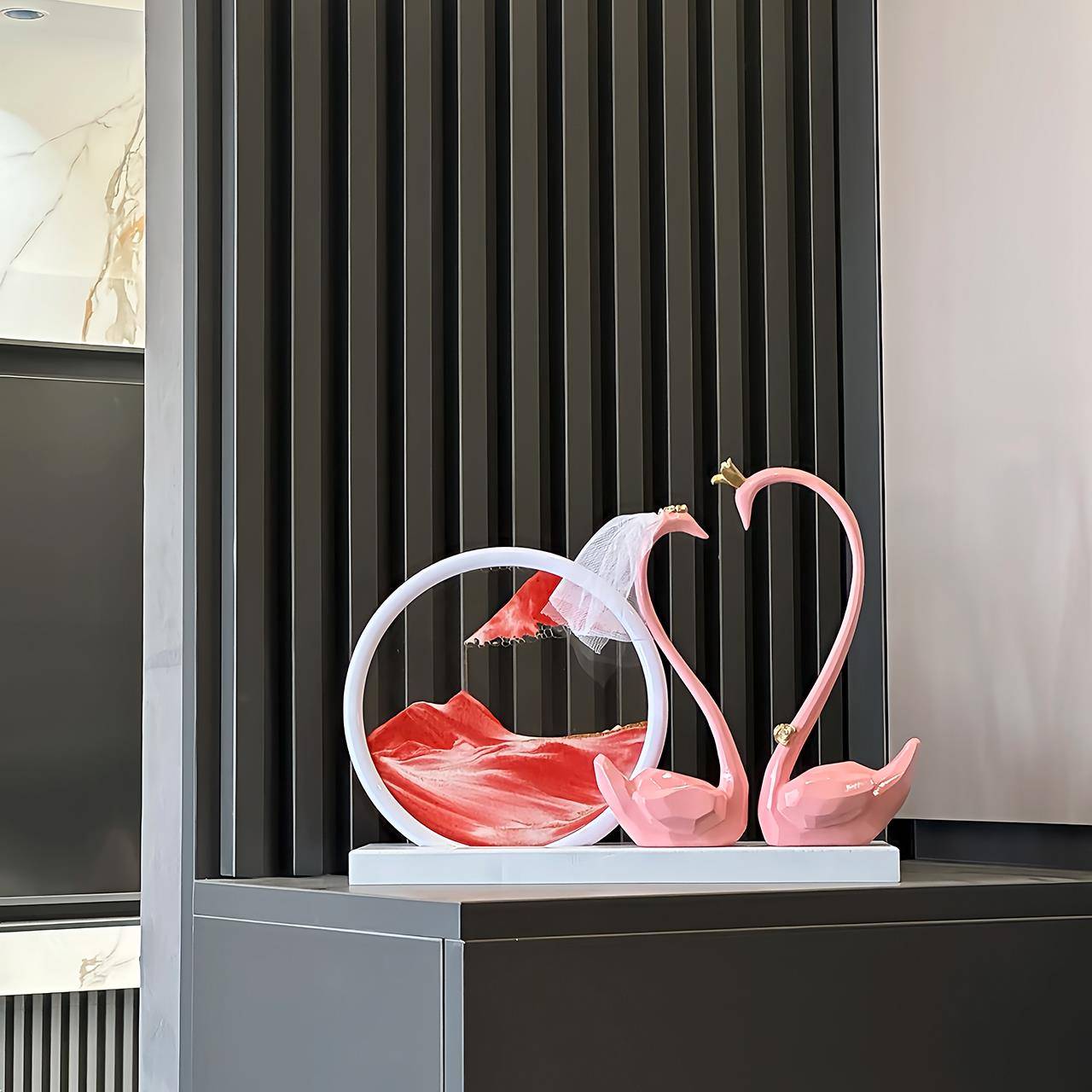 新婚结婚礼物送新人创意天鹅情侣摆件客厅轻奢送闺蜜实用