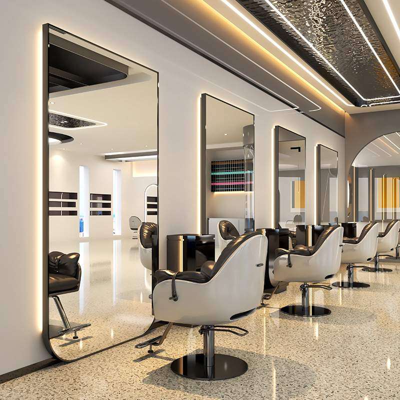 理发店镜台美发镜带灯发廊专用落地靠墙美发镜子美发店单面剪发镜,纺织面料/辅料/配套,纺织机械配件,淘宝优惠券,粉丝福利购,淘宝优惠卷