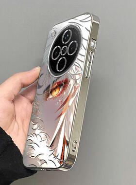 适用oppofindx8手机壳x7ultra新款opofindx6pro全包findx3防摔硅胶findx5pro高级感男女电镀银透明por杀生丸