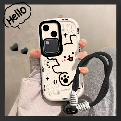 适用vivoS18手机壳vivo S18Pro保护套viv0新款可爱软硅胶全包防摔曲屏曲面屏步步高维沃Por是Pr0男女黑猫白狗