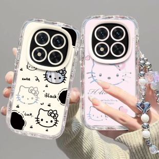 适用红米Note15Pro手机壳RedmiNote15十保护套Redmi小米新款 115G男女黑白kt猫 化妆镜面全包防摔外壳RED加5G