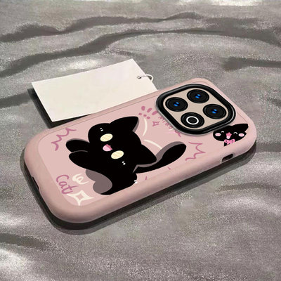 适用iQOO13手机壳vivoiQOO13Pro保护套iQ13爱酷十三iQ0013外壳i酷iPOO液态硅胶LQOO全包防摔iCOO女可爱小黑猫