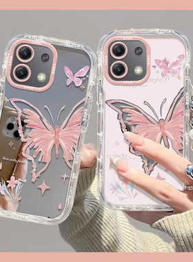 适用OPPOReno13手机壳Reno13Pro保护套reno13OPPO新款5GOPOP镜面OPReno外壳OPPReno全包防摔男女OPO粉色蝴蝶