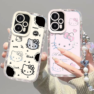 适用红米Note12Turbo手机壳小米RedmiNote12Trubo保护套Redmi新款Tubro硅胶可爱Turb全包防摔1TB男女黑白kt猫