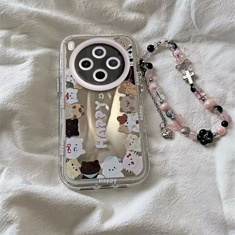 适用vivoY500Pro手机壳Y500PR0保护套V2436A新款化妆镜面镜头全包防摔步步高POR维沃viv0丫voviy男女小猫小狗