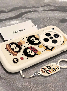 适用oppofindx8手机壳x7ultra新款opofindx6pro全包findx3防摔硅胶findx5pro高级感女可爱带挂绳por带帽煤球