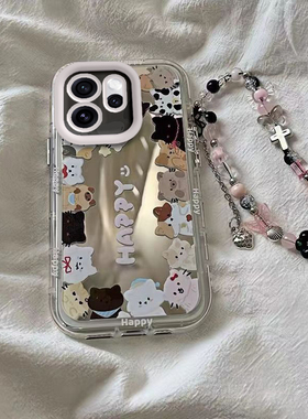 适用OPPOReno15手机壳Reno15Pro保护套OPPO新款化妆镜面镜头全包防摔OPReno高级感外壳OPPReno男女OP小猫小狗