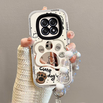 适用OPPOA5 5G手机壳活力版PKQ110保护套OPPO新款A5高档镜面A55G全包0PP0防摔OPA外壳OPPA高级感男女小狗爪印