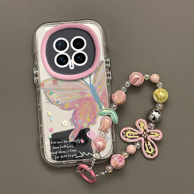 适用荣耀Magic8手机壳Magic8Pro保护套M8华为HONOR新款镜子镜面镜头全包防摔外壳魔术八魔法MG8男女彩花蝴蝶