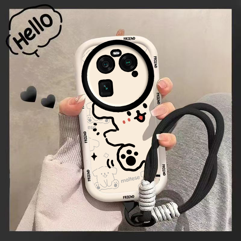 适用OPPOFindX6Pro手机壳OPPO Find X6Pr0新款FindX6Por套OPPOX硅胶0PP0FandX全包防摔OPPOFandX男女黑猫白狗