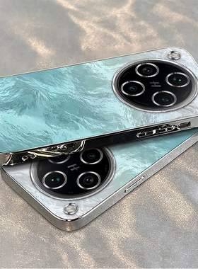 适用oppofindx8手机壳x7ultra新款opofindx6pro全包findx3防摔硅胶findx5pro高级感女电镀银透明por蓝冰川纹