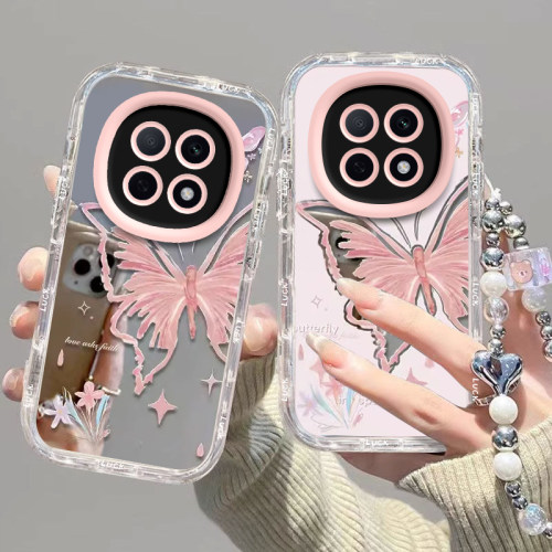 OPPOA5Pro手机壳OPPO新款A5Por5G套OPA/OPPA曲屏opp0pp0ppo耐脏镜面ppoa全包pr0/05G防摔女生oppora粉色蝴蝶