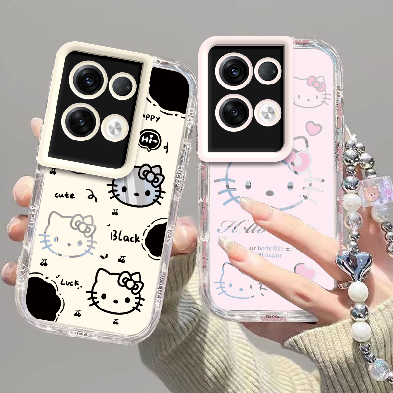 适用oppoReno8Pro十手机壳Reno85g套oppo新款opopreno硅胶0ppo全包reon防摔rone可爱男rene女Por+5G黑白kt猫