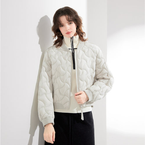 【90鸭绒】25冬款25冬款压花设计感面包服外套休闲羽绒服女