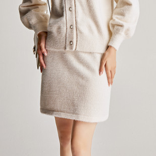 2025秋冬纳纹早通勤时尚百搭半身裙女下装女