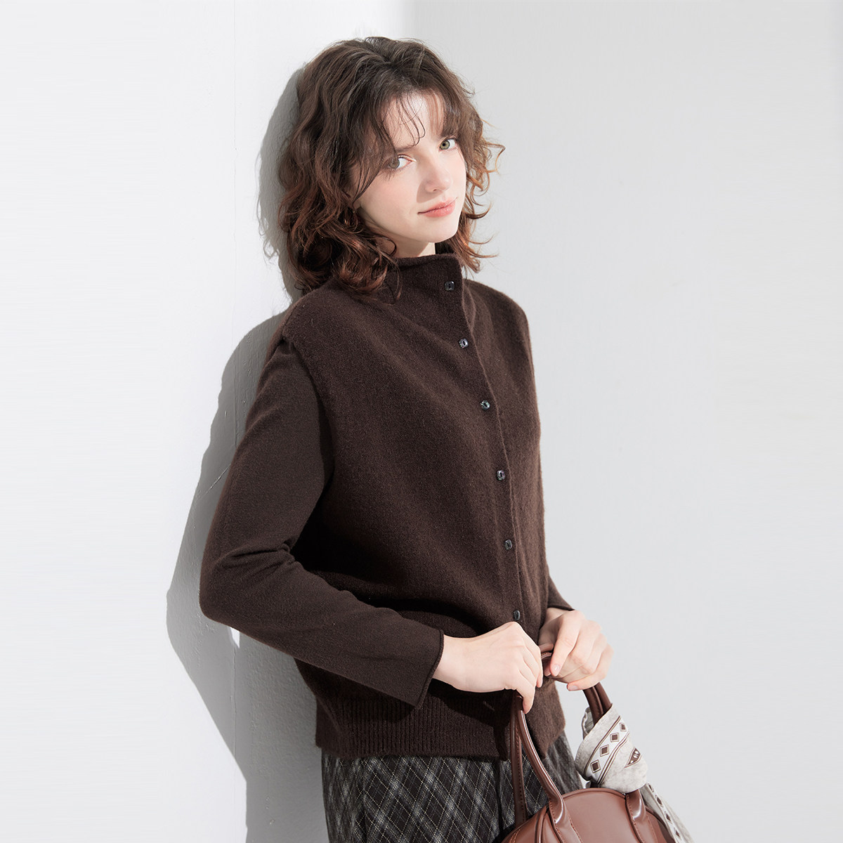 2025冬款纯色针织打底衫半高领休闲针织开杉两件套套装女,女装/女士精品,时尚套装,淘宝优惠券,粉丝福利购,淘宝优惠卷