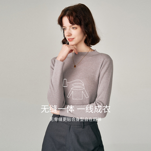 【一线成衣舒适羊毛衫】25修身显瘦半高领打底毛衣针织衫