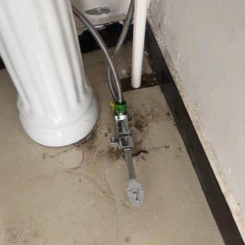 全铜医院用龙头食品面盆实验室阀门工厂水龙头脚踩单冷脚踏式开关
