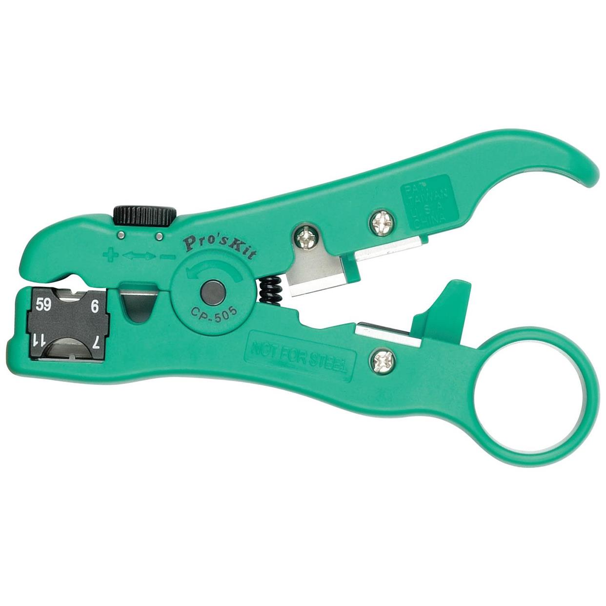 台湾宝工CP-505多功能同轴电缆剥线钳 剥线器5拔线器电工工具