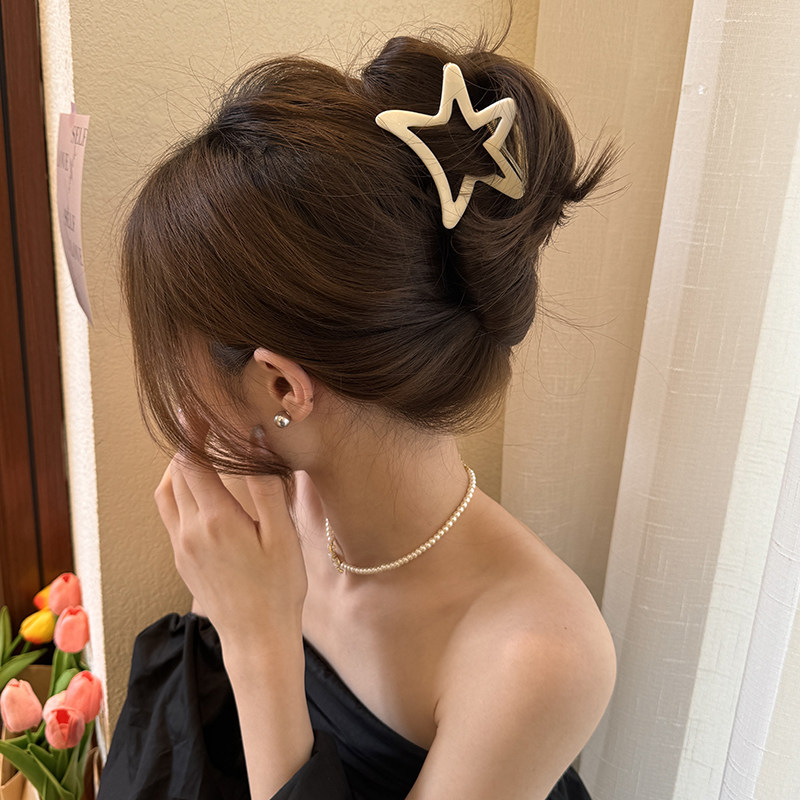设计师款金属星星头发夹女不规则盘发鲨鱼夹后脑勺高级感气质抓夹,饰品/流行首饰/时尚饰品新,发饰,淘宝优惠券,粉丝福利购,淘宝优惠卷