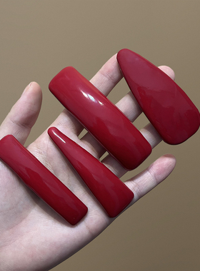 苏小北PU皮质红色发夹女2025秋冬新款气质碎发刘海夹头饰bb夹发卡