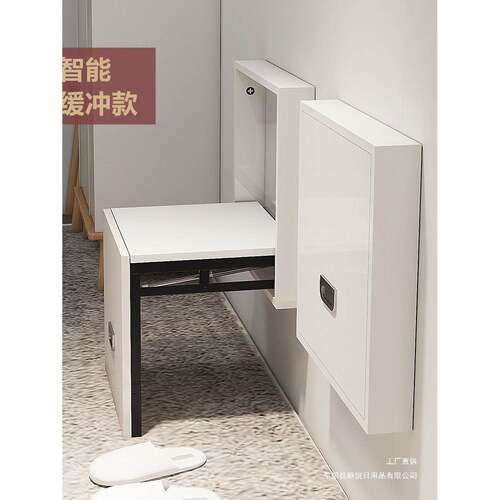 折叠换鞋凳椅壁挂式挂墙式家用入户门口玄关浴室隐形穿鞋换鞋凳椅
