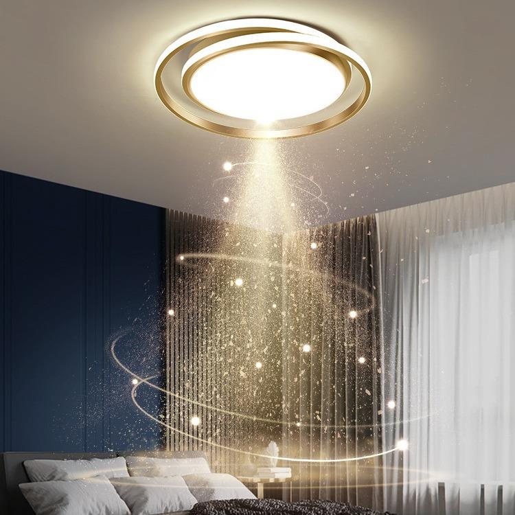 卧室灯简约现代led吸顶灯轻奢房间创意圆形北欧小客厅灯具ins少女