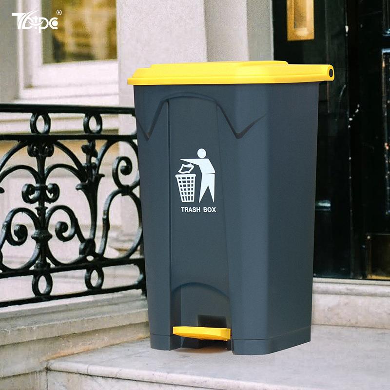 87升大号脚踏垃圾桶带盖户外环卫学校商用幼儿园分类垃圾箱楼道
