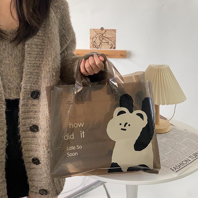 服装店透明包装塑料手提购物拎袋女装衣服用可印logo礼品袋子