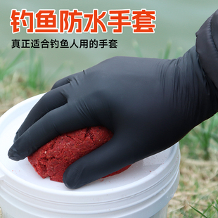 钓鱼手套防刺防水不沾饵穿蚯蚓搓饵台钓飞磕路亚冬季上饵手套防晒