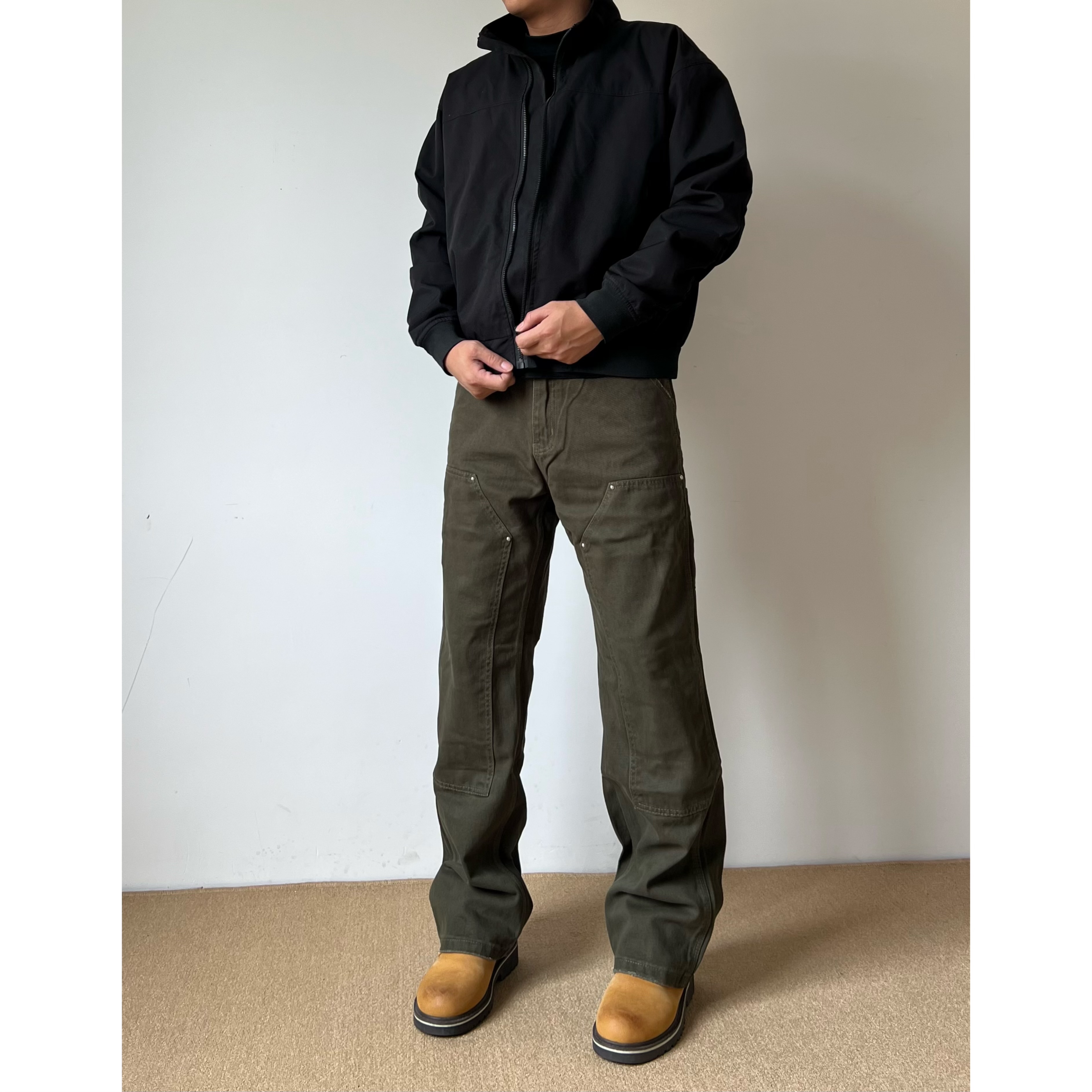 黑熊美式“苔藓绿”伐木裤工装裤