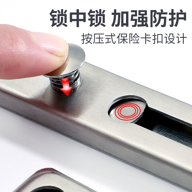 防盗链门链免打孔门栓安全扣门插销D加长外开门带家用门内反锁链