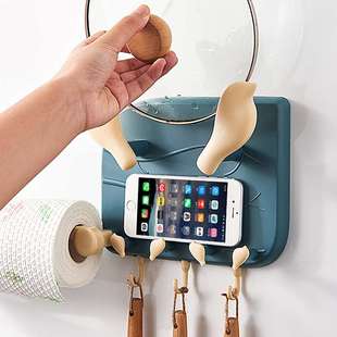 案板架锅铲架锅盖架免打孔厨房收纳挂钩洗碗布挂架壁挂式 一体架