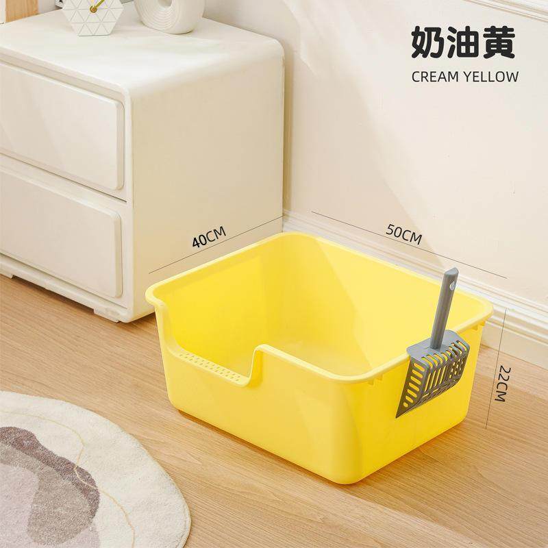 一体式猫砂盆超大号开放式防外溅猫厕所半封闭猫沙盆宠物猫咪爆款