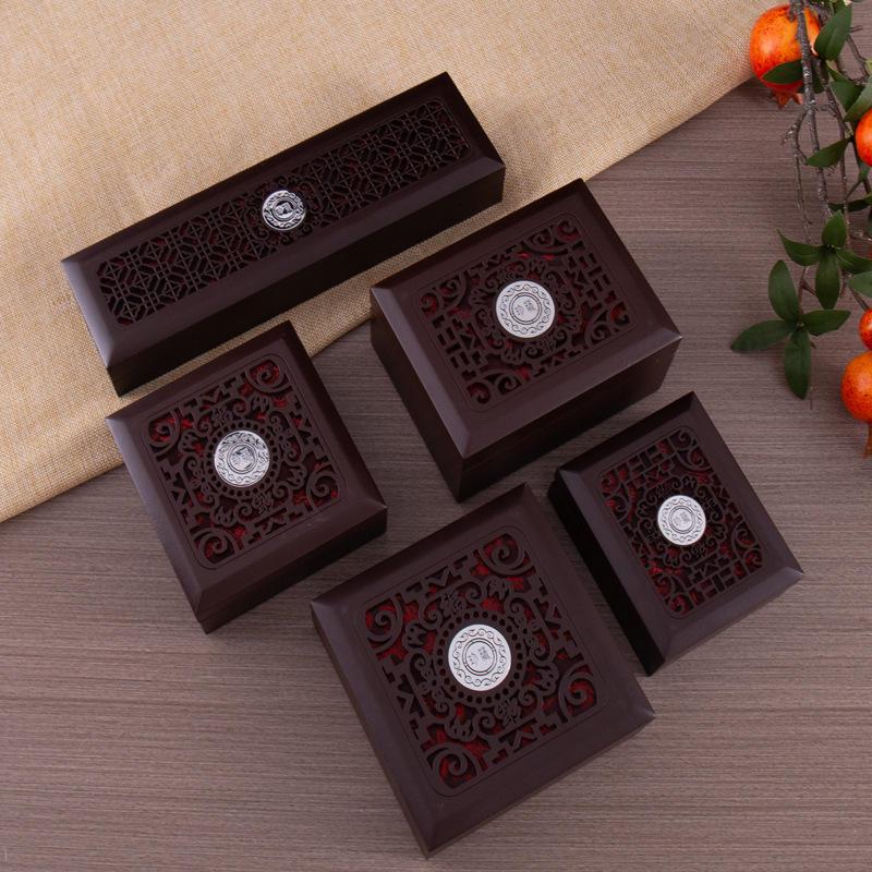 中国风木质首饰盒珠宝手串佛珠文玩玉器项链戒指手镯勋章包装爆款