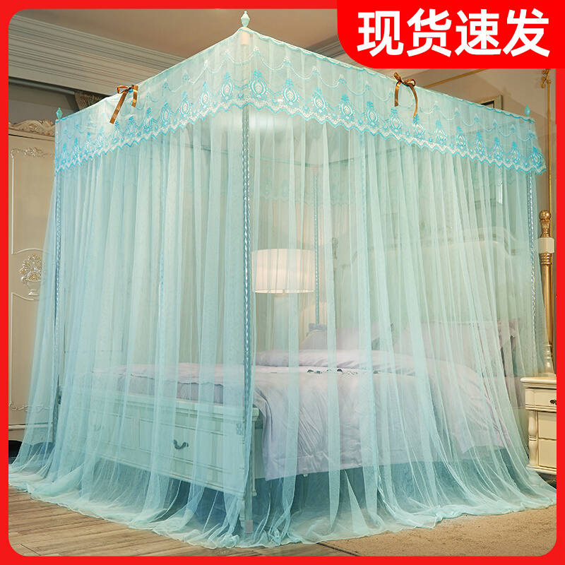 蚊帐202d3新款家用免安装20x22网红文章落地三开门逢帐纹帐怅蛟帐