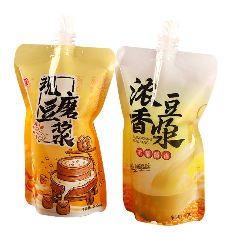 现磨醇香豆浆商用q一次性自立吸嘴袋杯代打包便携外卖包装袋子