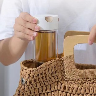 磁吸玻璃杯磁弹泡茶茶水分离便携车载L办公喝水杯子定 新款 制代发