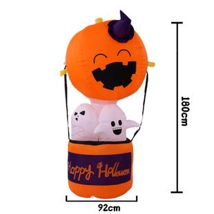 万圣节充气气模充1.8米带光白鬼GBG热气球灯气庭院装饰万圣节玩具