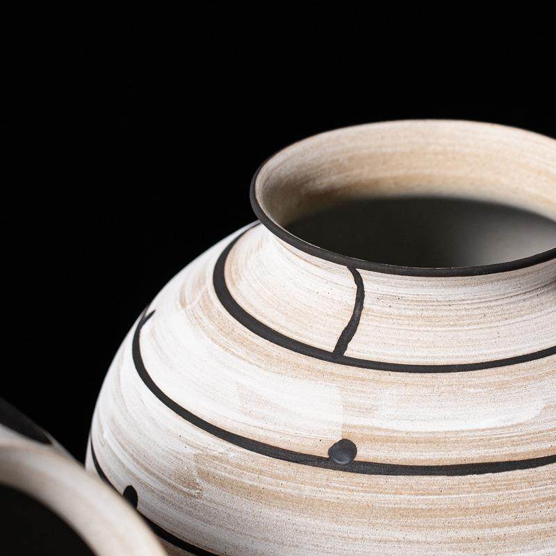 艺子贝复风古侘寂陶日式跳刀纹手绘粗罐酒店民宿陶瓷花瓶摆件,鲜花速递/花卉仿真/绿植园艺,造型盆景,淘宝优惠券,粉丝福利购,淘宝优惠卷