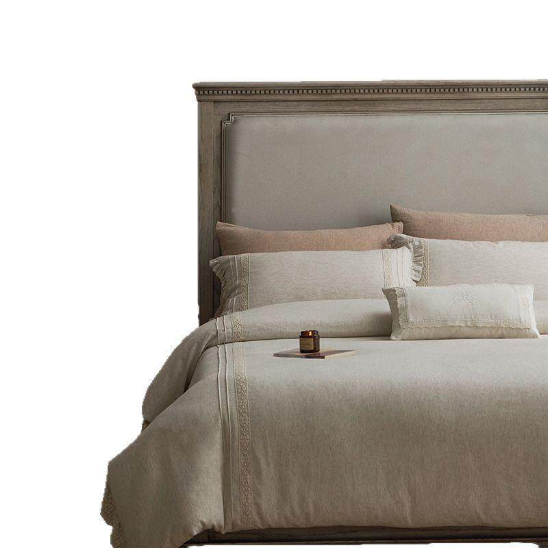 亚法式轻奢麻天丝ZH202502棉件麻条纹床上用品四套复古蕾丝用花边,床上用品,床品套件/四件套/多件套,淘宝优惠券,粉丝福利购,淘宝优惠卷