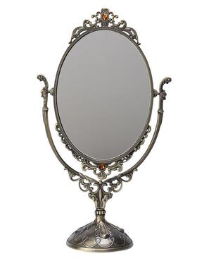 厂家源古头欧式复古化式40536妆镜梳妆镜田园金属台梳妆妆镜复双