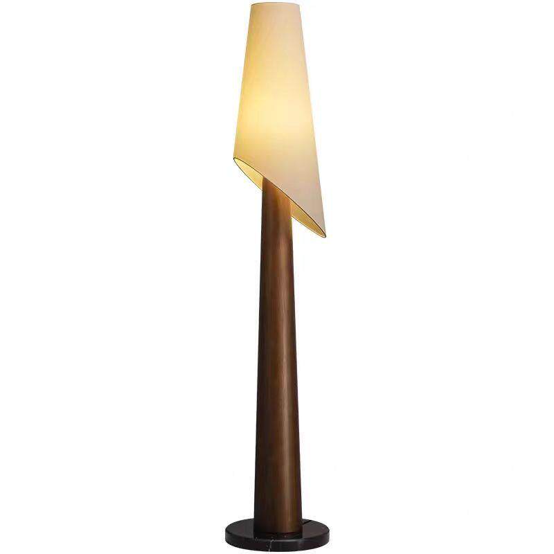 设计8实师落地灯木厅侘寂台风中古卧室床头灯装饰复客古日式原木